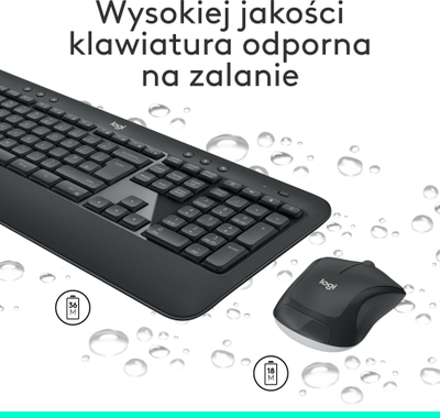 Set tastierë edhe maus me kamerë Logitech MK540 Advanced US edhe Brio 100, wireless, Full HD 1080p, i zi