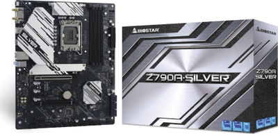 Pllakë amë Biostar Z790A-SILVER, Intel Z790, LGA 1700, ATX, e zezë me argjend