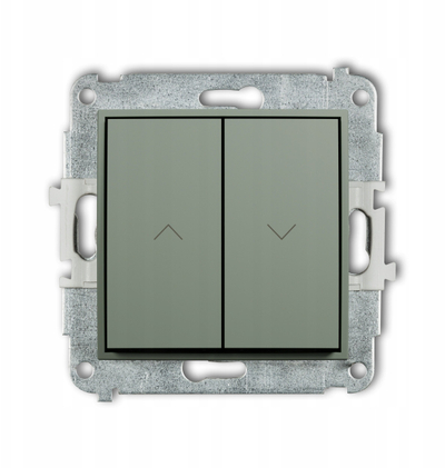 Buton rolete Karlik Mini 61MWP-8, 10A, terminale me vidë, sage