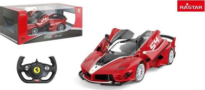 Makina me telekomandë Rastar Ferrari FXX K Evo, shkalla 1:14, me bateri dhe karikues, e kuqe