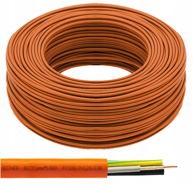 Kabllo rezistente ndaj zjarrit BiTflame 1000 B63895, 3x1.5mm², 0.6/1kV, e verdhë