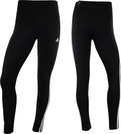 Leggings për vajza Adidas 3 Stripes Tights Jr IC3623, climalite, elastikë, të zeza