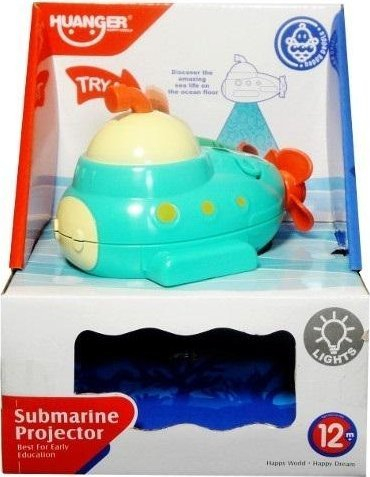 Играчка за бања Swede Bath Boat, во форма на подморница, со шарени светла