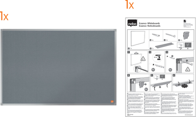 Tabllo njoftimi Nobo Essence, 1500x1000mm, me shilte, e kuqe
