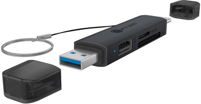 Lexues kartelash Icy Box IB-CR203-CU3, USB-C 3.2 Gen 1, USB-A, gri