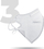 Respirator NanoLab FFP2, i ripërdorshëm, set me 3 copë, i bardhë