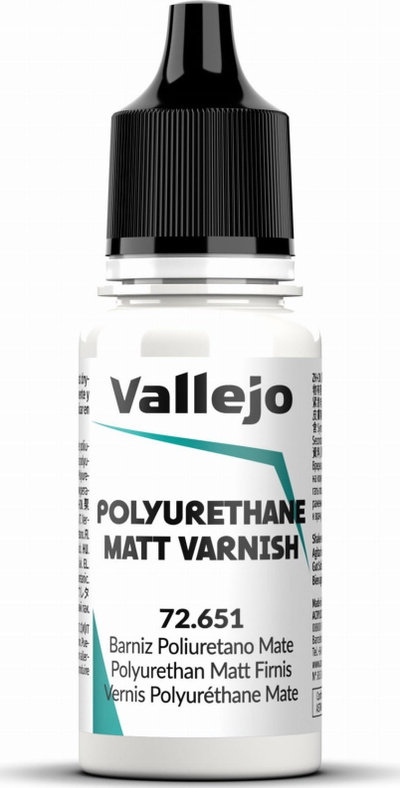 Llak poliuretani mat Vallejo VJP72651, për piktura e modele, transparent