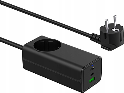 Karikues USB Akyga AK-CH-21, 65W, 4 porta USB C edhe USB A, me prizë Schuko