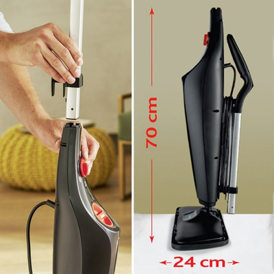 Fshesë me avull Vileda Steam Plus XXL, 40 cm, 3 nivele avulli, e zezë