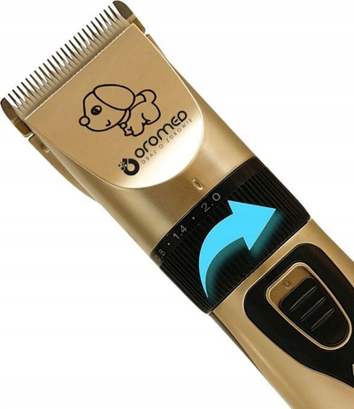Makinë prerëse për qen Oromed, USB, e artë/e zezë