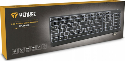Tastierë Yenkee Splendor, wireless, CZ + SK, e zezë