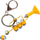 Set lodër DIY Alexander X-Press Me Trumpet, varëse çelësash metal, 76 pjesë, e verdhë