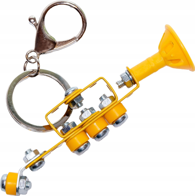 Set lodër DIY Alexander X-Press Me Trumpet, varëse çelësash metal, 76 pjesë, e verdhë