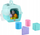 Едукативна играчка Fisher-Price Busy Blocks Pet Carrier, со блокови во форма, за бебиња и мали деца, шарена