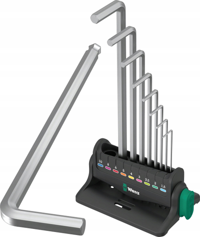 Set çelësa imbus Wera 950/9 Hex Plus, metrike, krom, me raft