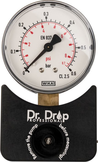 Testues presioni Aquacomputer Dr. Drop Professional, për ftohje me ujë PC, me pompë ajri, i zi
