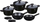 Set tenxhere dhe tiganë BerlingerHaus Monaco BH-7081, 10 pjesë, i përshtatshëm për induksion, i zi