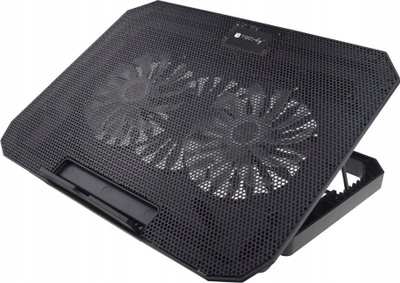 Stand ftohës për laptop Techly, deri 17\", 2 ventilatorë, i zi