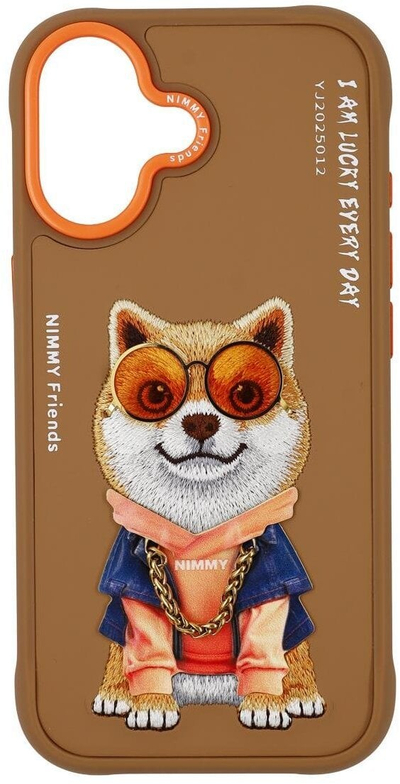 Mbulesë telefoni Nimmy Glasses Cool nag për iPhone 17, bezhë
