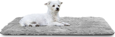 Dyshek për qen Trixie Shaggy Mat, 80x60 cm, antirrëshqitës, gri e çelët