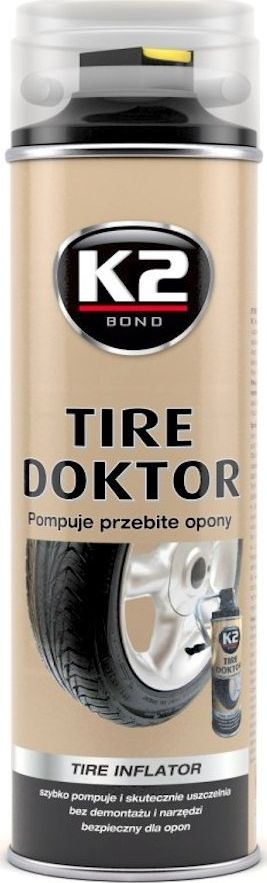 Sprej për goma K2 Tire Doctor, rregullim i përkohshëm i shpimit, 535ml
