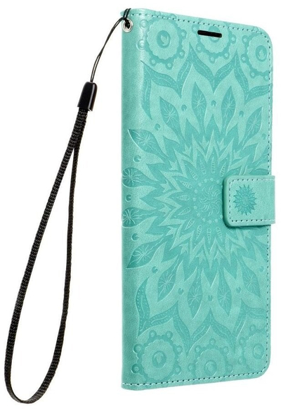 Kapak telefoni MEZZO Book për Xiaomi Redmi 15 5G, me xhepa për karta, mandala jeshile