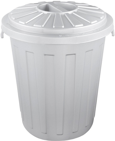Канта за отпадоци OKT Maxi Bin, 23L, капак со бајонетно затворање, сребрена