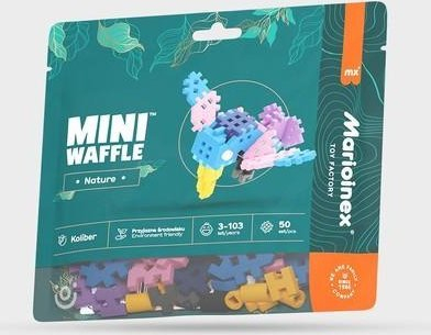 Set blloqe Marioinex Mini Waffle Nature Hummingbird, 50 elemente, shumëngjyrësh