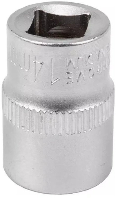 Kokë çelësi hexagonale pa markë 3/8", 14mm, krom vanadium, argjendtë