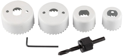 Set sharra rrethore me adapter, 6 copa, 32–54 mm, për dru, plastikë edhe gips-karton