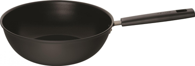 Tigan WOK Fiskars Hard Face 1052233, 28 cm, alumini, i zi mat