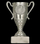 Trofe plastik Silver Cup T M, medaljon dekorativ, ngjyrë argjendi