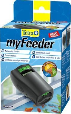Ushqyes automatik për akuarium Tetra MyFeeder, ekran digjital, programim vaktesh, i zi