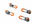 Këmbë tavoline Tether Tools AeroTrac, set 4 copë, palosëse, portokalli