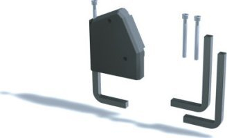 Set montimi për kabllo zgjatuese Bachmann DESK 1, kompleti me kapëse, i zi