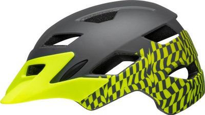 Helmetë biçiklete për kalamaj Bell SideTrack, madhësia 47–54 cm, gri me të verdhë
