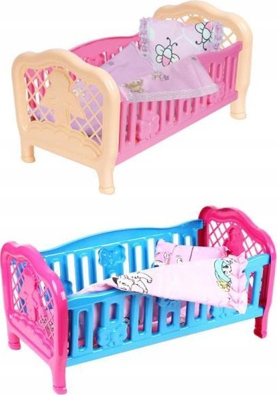 Krevat lodër për kukulla Technok Toys MIX, plastikë, 45x26x24 cm, rozë