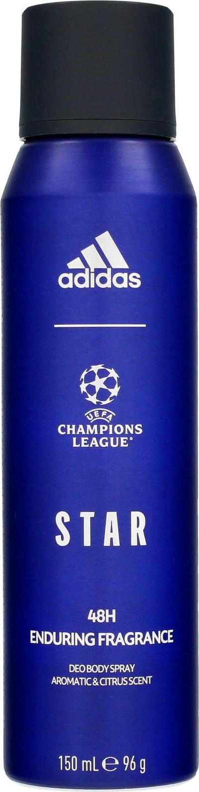 Deodorant spray Adidas UEFA Champions League Star, 48 orë, për burra, 150 ml