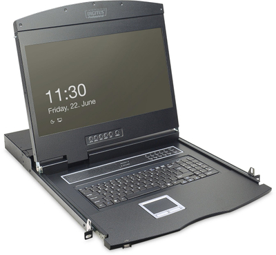 Konsolë KVM Digitus DS-72211-5US, 19", 16 porte, tastierë US