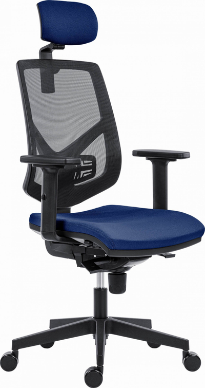 Karrige zyre ergonomike Powerton ERGO TINA, mekanizëm synkron, mbështetje lumbare, blu e errët