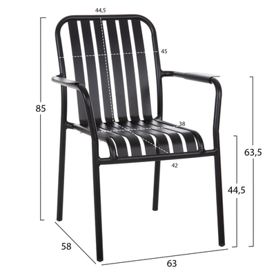 Kolltuk alumini Rachel 63x58x85Hcm (HM6088.01), zezë