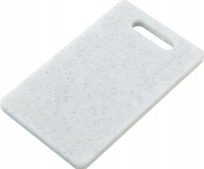 Dërrasë prerëse Rotho Cut With Joy, 25 x 15 cm, plastike, granit e bardhë