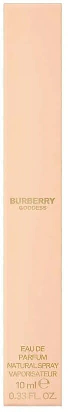 Parfum Burberry Goddess Eau de Parfum, 10ml, spray udhëtimi, e artë