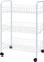 Raft me rrota Excellent Houseware, 3 kate, 40x26x60cm, i bardhë