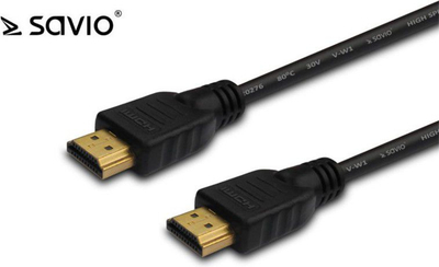 Kabllo Savio HDMI - HDMI, 3m, e zezë