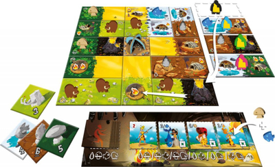 Lojë tavoline Blue Orange Kingdomino Prehistoria, për në shpi me familjen, 2‑4 lojtarë, shumëngjyrëshe