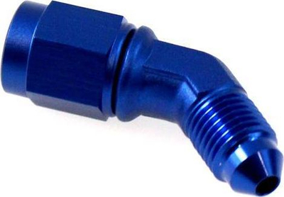 Konektor TurboWorks AN3, 45°, alumin, blu