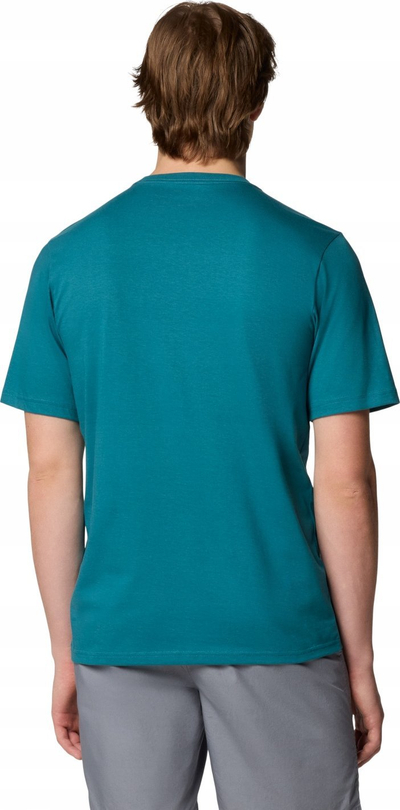 Bluzë me mëngë të shkurtra Columbia CSC Basic Logo SS Tee M, pambuk poliester, për meshkuj, e gjelbër