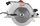 Sharrë rrethore Milwaukee CS85SB, 2200W, disk 235mm, ngjyrë argjendtë me të kuqe