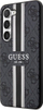 Kapak telefoni Guess 4G Printed Stripe për Samsung Galaxy S23, saffiano, i zi